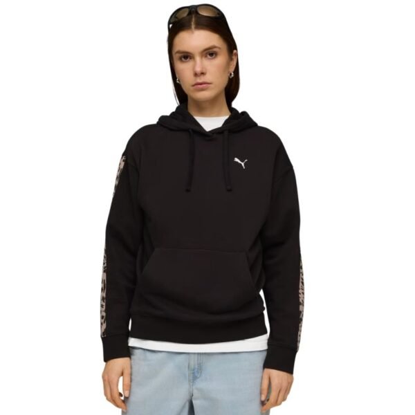 Puma ESS Graphic Animal Comfort Hoodie Womens Black 691822 01