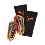 Puma Ultra Flex Sleeve Heat Fire Football Shin Guards Orange-Black 30987 05