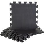 PUZZLE MAT FOR FITNESS EQUIPMENT 8 PCS 30x30x0.9 CM BLACK PURE 2 IMPROVE - Image 2