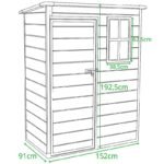 PVC GARDEN TOOL HOUSE 152x91x192.5CM - Image 5