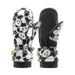 Qunature Panda Heat Transfer Ski Gloves Kids Size S - Black/White - Image 2