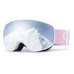 Qunature Pink Childrens skiing goggles (medium/large childrens version)