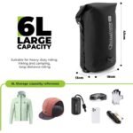 Qunature waterproof bag with valve black 6l - Image 2