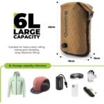 Qunature waterproof bag with valve khaki 6l - Image 2