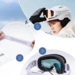Qunature White Ski Goggles for Adults - White - Image 2