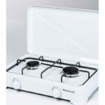 Ravanson K-02T 2-burner adjustable gas stove (white) - Image 2
