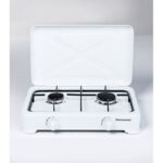 Ravanson K-02T 2-burner adjustable gas stove (white)