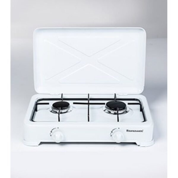 Ravanson K-02T 2-burner adjustable gas stove (white)