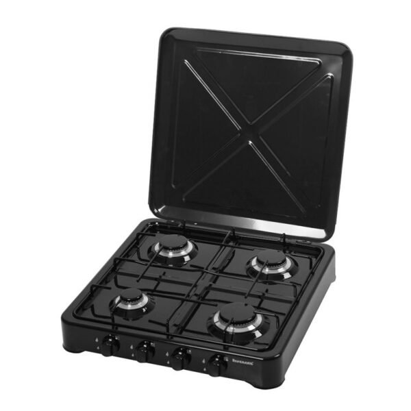 Ravanson K-04TB 4-burner adjustable gas stove (black)