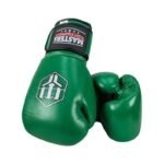 RBT-GREENSTRIKE Leather Boxing Gloves 12 oz Green - Image 3