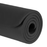 REBEL ACTIVE GYMNASTIC MAT FOR YOGA, PILATES, FITNESS, 183X61CM, THICKNESS 6MM, TPE MATERIAL, BLACK RBA-3151-BK - Image 4