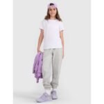 Regular plain girls T-shirt 4F 4FJRMM00TTSHF3231-10S - Image 2