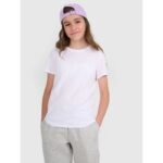 Regular plain girls T-shirt 4F 4FJRMM00TTSHF3231-10S