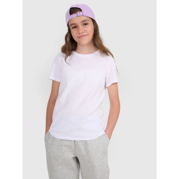 Regular plain girls T-shirt 4F 4FJRMM00TTSHF3231-10S