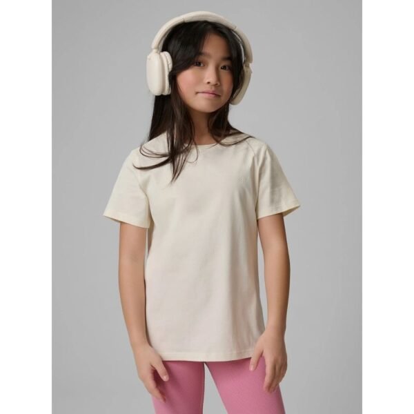 Regular plain girls T-shirt 4F 4FJRSS26TTSHF3554-12S