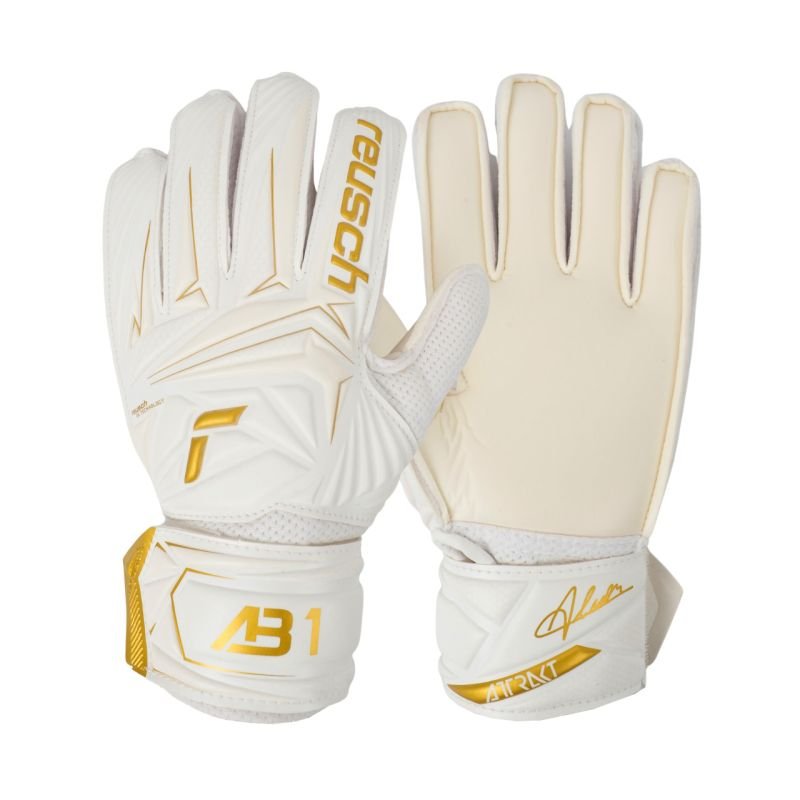 lupin-wear-ca-reusch-attrakt-ab1-solid-junior-goalkeeper-gloves-white-5672003-1130-2873331 Reusch Attrakt AB1 Solid Junior goalkeeper gloves white 5672003 1130 - Image 1