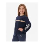 RIP CURL Melting Wave Long Sleeve T-shirt -Girl Navy Blue - Image 4