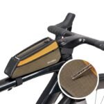 Rockbros 088 Top Tube Bike Bag 0.25L - Green and Orange - Image 3