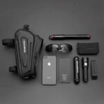 Rockbros B68-1 frame-mounted bicycle bag with phone pocket, 1.7l, black - Image 5
