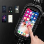 Rockbros B68-1 frame-mounted bicycle bag with phone pocket, 1.7l, black - Image 6