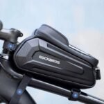 Rockbros B68-1 frame-mounted bicycle bag with phone pocket, 1.7l, black - Image 7