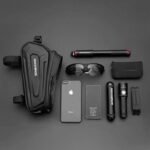 Rockbros B68 Bike Pannier for Frame, Armored, with Phone Pocket and Cover, 1.7L - Black - Image 5