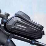 Rockbros B68 Bike Pannier for Frame, Armored, with Phone Pocket and Cover, 1.7L - Black - Image 6