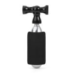 Rockbros CO₂ pump, aluminum alloy valve head, cartridge-free, Presta/Schrader compatible - black - Image 2
