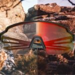Rockbros Cycling Glasses Photochromic UV Protection with Corrective Insert Orange Lenses - Black - Image 4