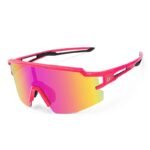 Rockbros Kids Polarized UV Cycling Glasses - Pink - Image 2