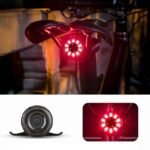 Rockbros Q1 Rear Bike Light 7 Color LED + USB-C - USB-A Cable - Black - Image 2