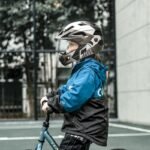 Rockbros TS-61 10110061006 Childrens Bike Helmet with Detachable Chin Size M (54-57) - Gray - Image 3