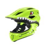 Rockbros TT-32003 Shark Childrens Bike Helmet with Detachable Jaw Size S (48-52) - Green