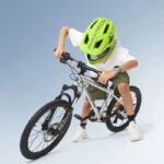 Rockbros TT-32004 Shark Childrens Bike Helmet with Detachable Jaw Size M (54-58) - Green - Image 5