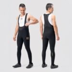 Rockbros YDCK012-1 Long Fleece Bib Tights with Pad Size S - Black - Image 3