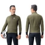 Rockbros YDWT014 Winter Fleece Double Layer Cycling Jacket Size L - Green - Image 3