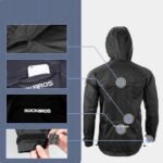 Rockbros YPY013BK4XL Rain Jacket Breathable Windproof XXXXL - Black - Image 6