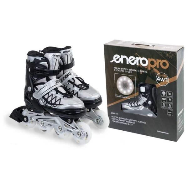 ROLLER SKATES-ROLLER SKATES-ICE SKATING 4IN1 ENERO PRO LED 34-37 GRAY