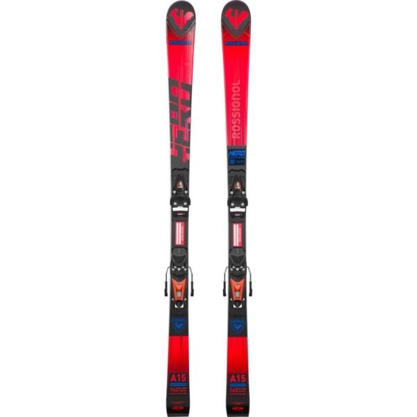 ROSSIGNOL HERO Athlete GS PRO (R21) skis + LOOK NX7 GW B73 bindings Black Hot Red