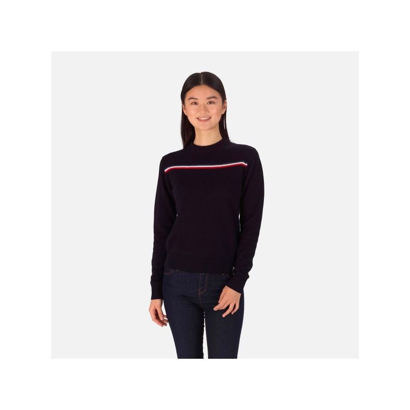 lupin-wear-ca-rossignol-w-audrine-knit-navy-blue-sweater-2908555 ROSSIGNOL W Audrine Knit navy blue sweater - Image 1