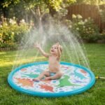 ROUND INFLATABLE MAT 154x7CM PLAYGROUND FOUNTAIN DINOSAURS 51626 - Image 4