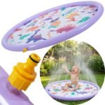 ROUND INFLATABLE MAT 154x7CM PLAYGROUND FOUNTAIN DINOSAURS 51627