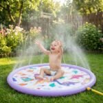 ROUND INFLATABLE MAT 154x7CM PLAYGROUND FOUNTAIN DINOSAURS 51627 - Image 4