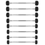 Rubber-coated fixed barbell/bar HMS 40 kg GSG-40 - Image 6