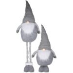 SANTA CLAUS ON TELESCOPIC LEGS 30X18X100CM ARTICASA GRAY
