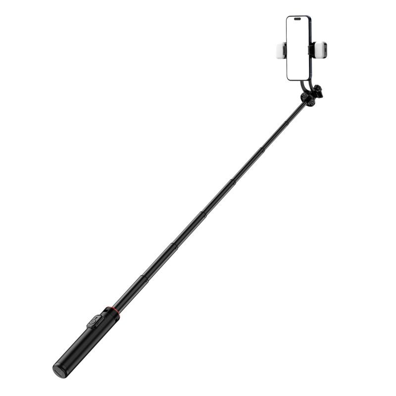 lupin-wear-ca-selfie-stick-wc12yds-1-3m-aluminum-alloy-telescopic-tripod-with-dual-lamp-and-phone-holder-black-2377815 Selfie stick WC12YDS 1.3m aluminum alloy telescopic tripod with dual lamp and phone holder - black - Image 1