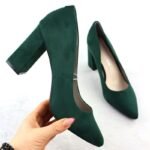 Sergio Leone Green Suede Pointed Toe Pumps PB216 - Image 2