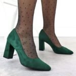 Sergio Leone Green Suede Pointed Toe Pumps PB216 - Image 7