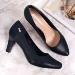 Sergio Leone navy blue block heel pumps - Image 5