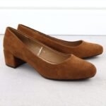 Sergio Leone PB291 camel suede block heel pumps - Image 3